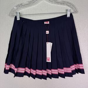 Lacoste Live Skirt Womens Medium Pleated Preppy Tennis Golf Retro Lightweight M